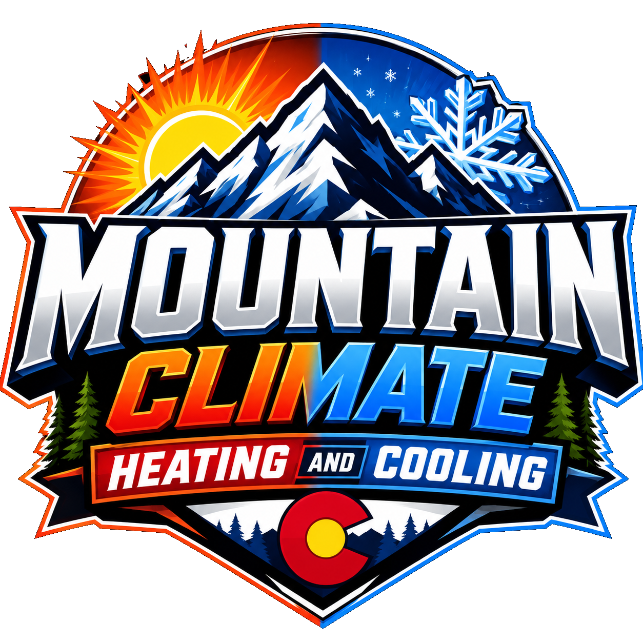 Mountain Climate Heating and Cooling Logo